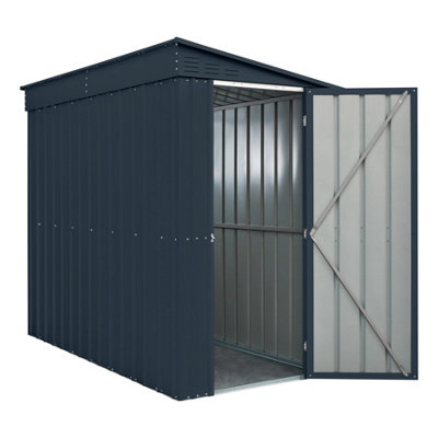 Waltons Globel 4 X 8 Lean-To Metal Garden Storage ShedGrey from B&Q