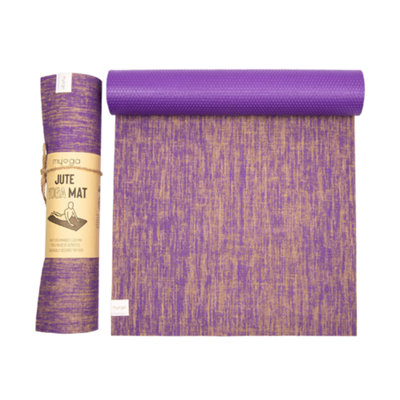Myga Purple Eco-Friendly Jute Yoga Mat For Comfortable Practice from B&Q