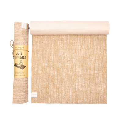 Myga White Eco-Friendly Jute Yoga Mat For Sustainable Workouts from B&Q