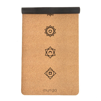 Myga Extra Large Chakra Cork Yoga Mat For Mindful Workouts from B&Q
