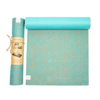 Myga Aqua Eco-Friendly Jute Yoga Mat For Comfortable Practice from B&Q