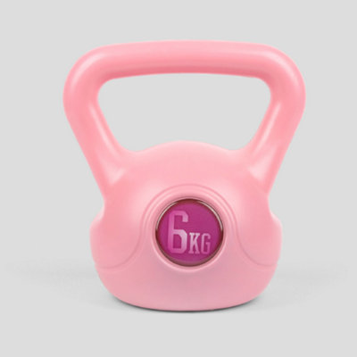 B&Q -  6Kg Pink Kettlebell For Beginner Strength And Conditioning Workouts