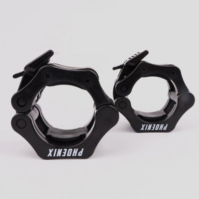 Phoenix Fitness Unisex Black Olympic 2 Inch Barbell Collars - | Size: + 1" - Image 2