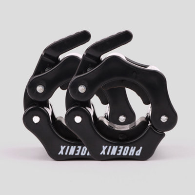 Phoenix Fitness Unisex Black 1 Inch Barbell Collars - | Size: + 1" - Image 2
