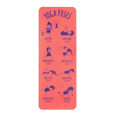 Myga Kids' Yoga Silk Mat With Pose Explorer Print For Playful Workouts from B&Q