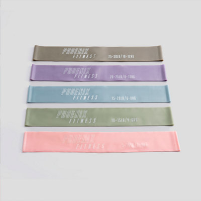 Phoenix Fitness Loop Bands Pastel Resistance from B&Q