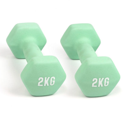 Myga 2Kg Neoprene Dumbbell Pair For Beginner Strength Workouts from B&Q