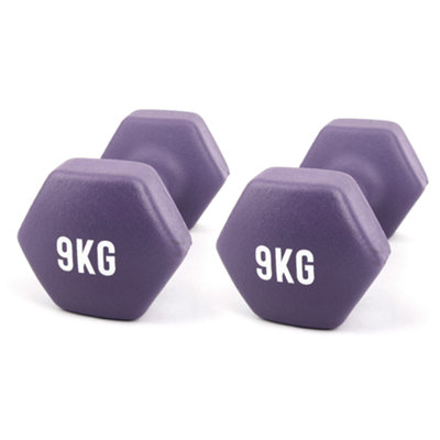 Myga 9Kg Neoprene Dumbbell Pair For Strength And Conditioning Workouts from B&Q