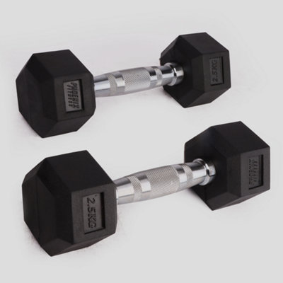 Phoenix Fitness 2.5Kg Hexagonal Dumbbell Pair For Home Strength Training from B&Q