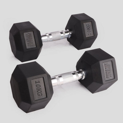 Phoenix Fitness 10Kg Hexagonal Dumbbell Pair For Strength And Home Workouts from B&Q