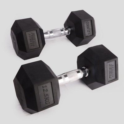 Phoenix Fitness 12.5Kg Hexagonal Dumbbell Pair For Strength Training Workouts from B&Q