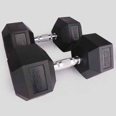 Phoenix Fitness 25Kg Hexagonal Dumbbell Pair For Heavyweight Strength Workouts from B&Q