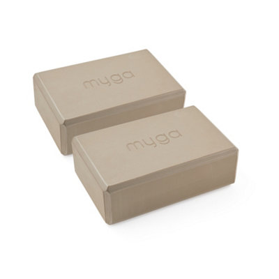 Myga Pair Of Wood Yoga Blocks For Stability And Balance from B&Q