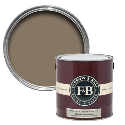 B&Q -  Estate Broccoli Brown No.198 Matt Wall & Ceiling Emulsion Paint2.5L