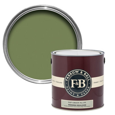 B&Q -  Modern Sap Green No.199 Matt Wall & Ceiling Emulsion Paint2.5L
