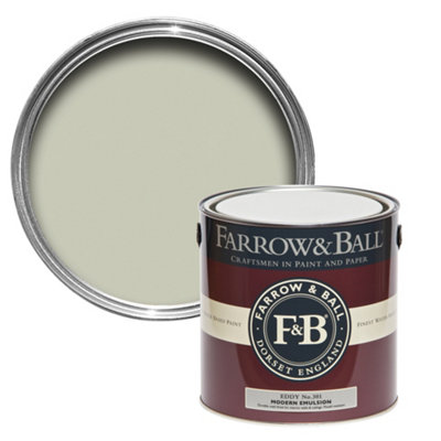 Farrow & Ball Modern Eddy No.301 Matt Emulsion Paint2.5L from B&Q