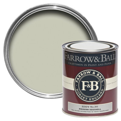 Farrow & Ball Modern Eddy No.301 Eggshell Paint750Ml from B&Q