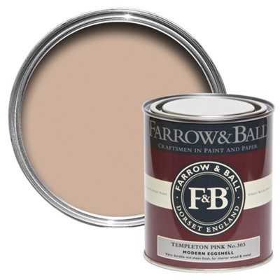 Farrow & Ball Modern Templeton Pink No.303 Eggshell Paint750Ml from B&Q