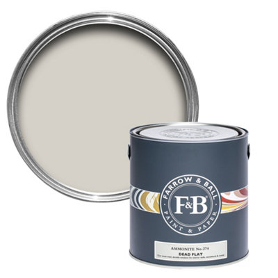 Farrow & Ball Ammonite No.274 Dead-Flat Matt Multi-Surface Emulsion Paint2.5L from B&Q