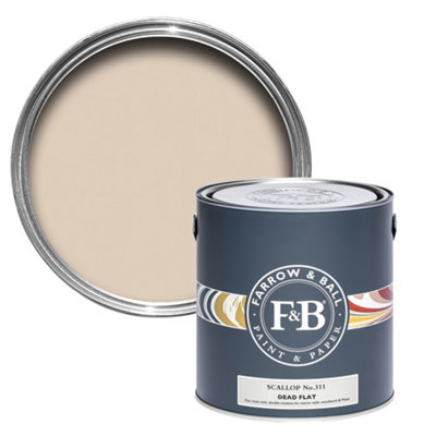 Farrow & Ball Scallop No.311 Dead-Flat Matt Multi-Surface Emulsion Paint2.5L from B&Q