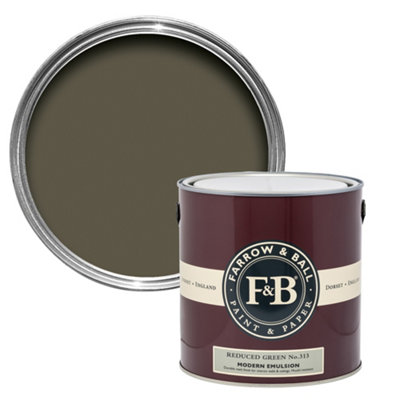 B&Q -  Modern Reduced Green No.313 Matt Wall & Ceiling Emulsion Paint2.5L