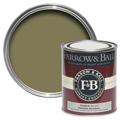 Farrow & Ball Modern Dibber No.312 Eggshell Metal & Wood Paint750Ml from B&Q