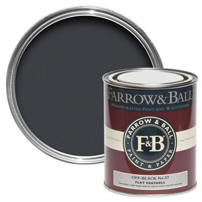 B&Q -  Off-Black No.57 Flat Eggshell Multi-Surface Topcoat Paint750Ml Tin