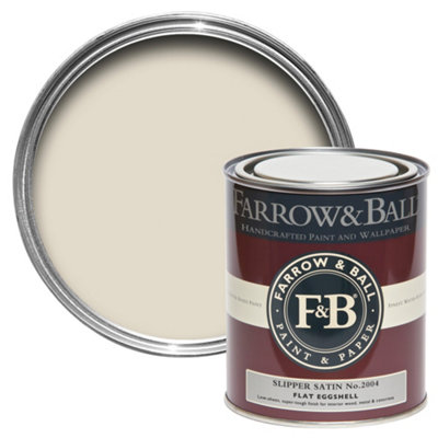Farrow & Ball Slipper No.2004 Flat Eggshell Topcoat Paint750Ml Tin from B&Q