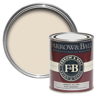 Farrow & Ball Dimity No.2008 Flat Eggshell Topcoat Paint750Ml Tin from B&Q