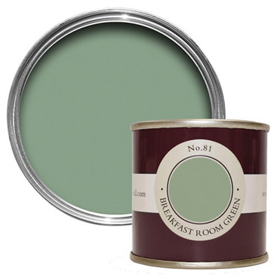 Farrow & Ball Estate Breakfast Room Green No.81 Matt Wall & Ceiling Emulsion Paint100Ml Tester Pot