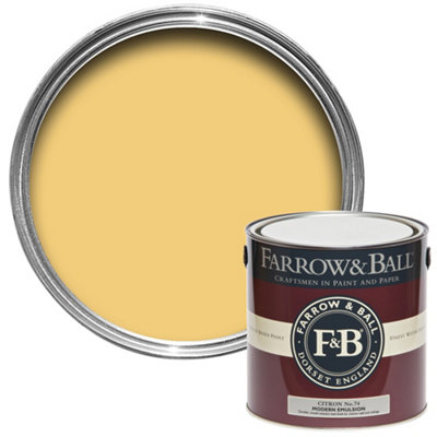 Farrow & Ball Modern Citron No.74 Matt Emulsion Paint2.5L