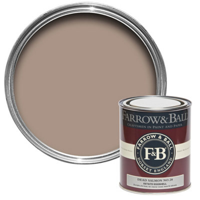Farrow & Ball Estate Dead No.28 Eggshell Paint, 750Ml Salmon