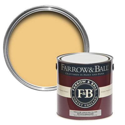 Farrow & Ball Estate Yellow Ground No.218 Matt Wall & Ceiling Emulsion Paint2.5L