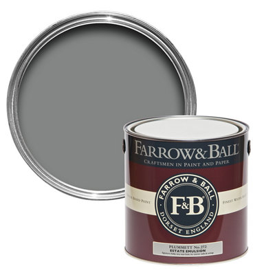 Farrow & Ball Estate Plummett No.272 Matt Wall & Ceiling Emulsion Paint2.5L from B&Q