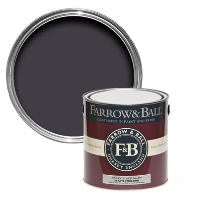 Farrow & Ball Estate Paean Black No.294 Matt Wall & Ceiling Emulsion Paint2.5L from B&Q