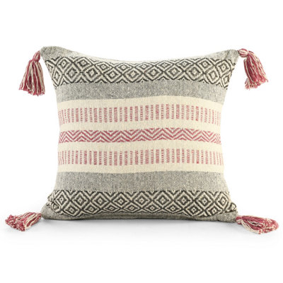 Velosso Shabby Chic Chenille Fabric Sofa CushionMachine Washable With Zip ClosureBlush Pink from B&Q