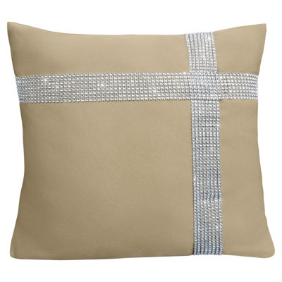 Velosso Stunning Design Embellished CushionZip ClosureMachine WashableLuxurious Style Accent For Modern Home DecorStone from B&Q
