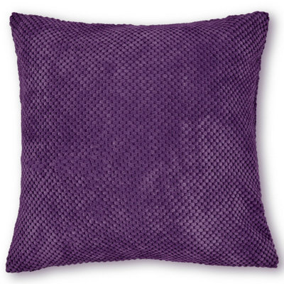 Intimates Contemporary Design Plush Popcorn CushionNeutral Tone Zip ClosureMachine WashablePlum from B&Q