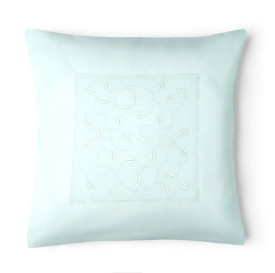 Intimates Taffeta Embroidered CushionLuxury Zippered Square Throw Cushion For Modern Home DecorGreen from B&Q