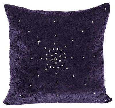 Intimates Premium Velvet Soft Touch CushionHome Decor Sofa Cushion In Modern Chic Colours With Durable Zip ClosurePlum from B&Q