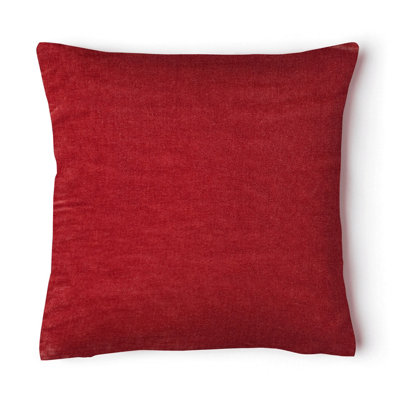 Intimates Premium Velvet Square CushionContemporary Style With Zip ClosureMachine WashableRed from B&Q