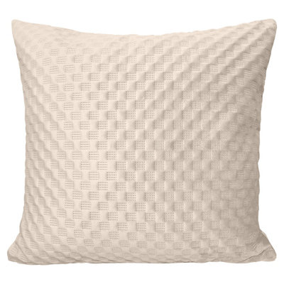 Intimates Premium Velvet Embossed Pattern Sofa CushionModern Home Decor AccentCream from B&Q