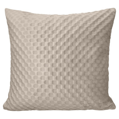 Intimates Premium Velvet Embossed Pattern Sofa CushionModern Home Decor AccentLatte from B&Q