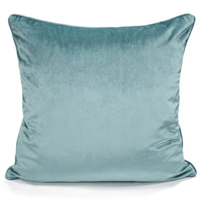 Intimates Luxury Velvet CushionSuper Soft Sofa And Living Room AccessoryStylish Cushion With Zip ClosureMachine WashableTeal from B&Q