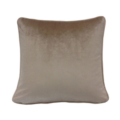 Intimates Luxury Velvet CushionSuper Soft Sofa And Living Room AccessoryStylish Cushion With Zip ClosureMachine WashableNatural from B&Q