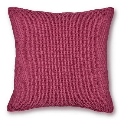 Intimates Wine Ribbed Quilted Design CushionZip ClosureMachine WashableSoft And Durable FabricWine from B&Q