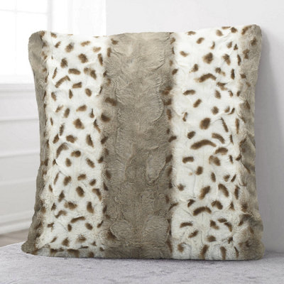 Velosso Faux Fur Finish Indoor CushionZip ClosureMachine WashableMulticolour from B&Q