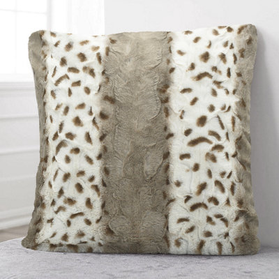 Velosso Faux Fur Finish Indoor CushionZip ClosureMachine WashableMulticolour from B&Q