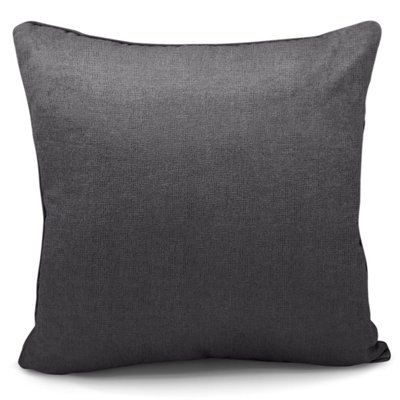 Intimates Premium Textured Fabric Sofa CushionSleek Black To Soft PinkZip ClosureMachine WashableCharcoal from B&Q