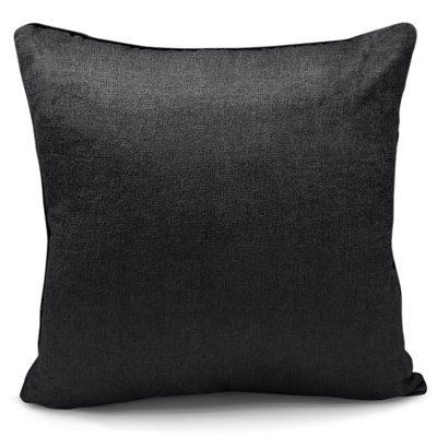 Intimates Premium Textured Fabric Sofa CushionSleek Black To Soft PinkZip ClosureMachine WashableBlack from B&Q